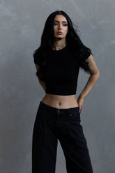 Baby Tee Crop - Black