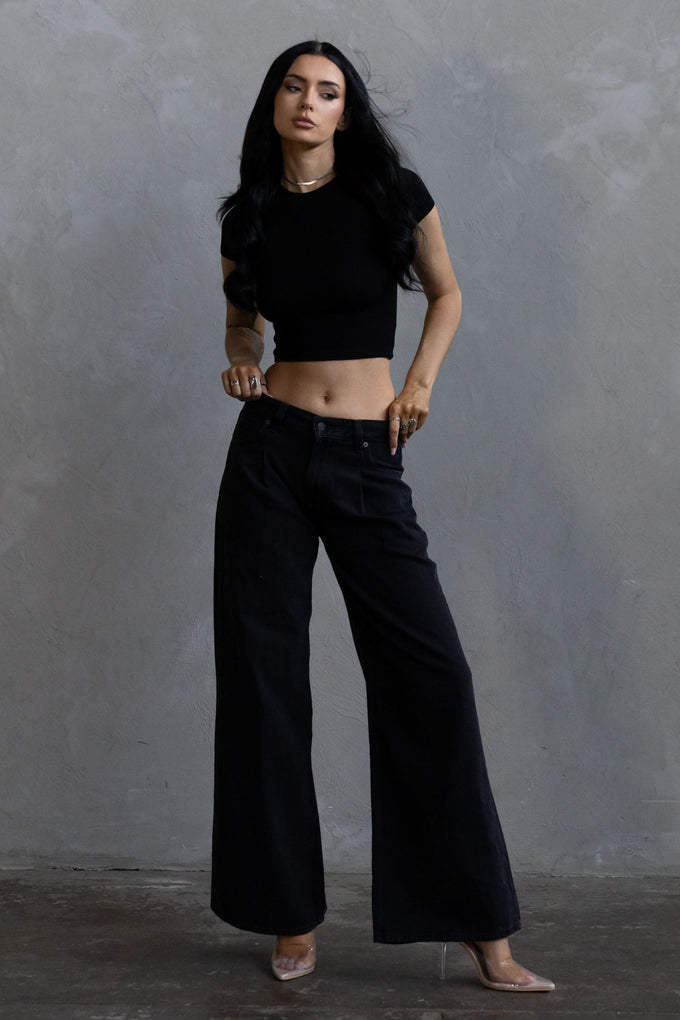 Baby Tee Crop - Black