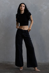 Baby Tee Crop - Black