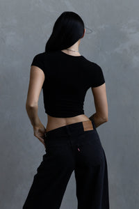 Baby Tee Crop - Black