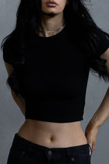 Baby Tee Crop - Black