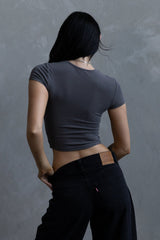 Baby Tee Crop - Stone