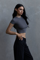 Baby Tee Crop - Stone