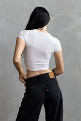Baby Tee Crop - White