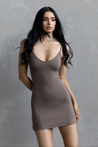 Tank Mini Dress - Taupe