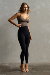 Minimal Crop Strap Tank - Taupe