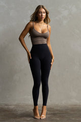 Minimal Crop Strap Tank - Taupe