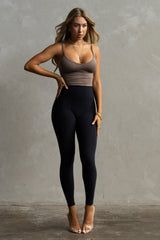 Minimal Crop Strap Tank - Taupe