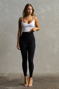 Minimal Crop Strap Tank - White