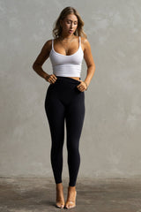 Minimal Crop Strap Tank - White