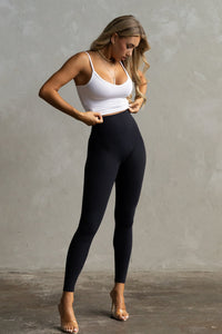 Minimal Crop Strap Tank - White