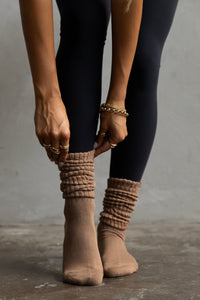 Bamboo Slouch Socks - Mocha