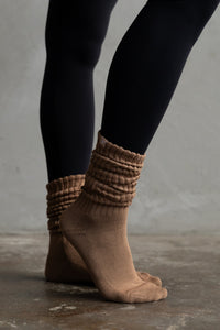 Bamboo Slouch Socks - Mocha