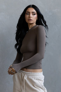 Long Sleeve Crew - Taupe