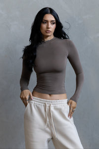 Long Sleeve Crew - Taupe