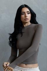 Long Sleeve Crew - Taupe